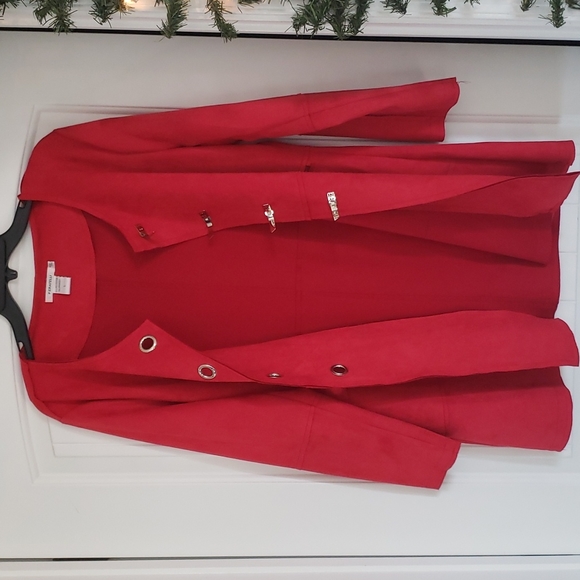 Feratelli Faux Suede Red Jacket - Picture 7 of 7